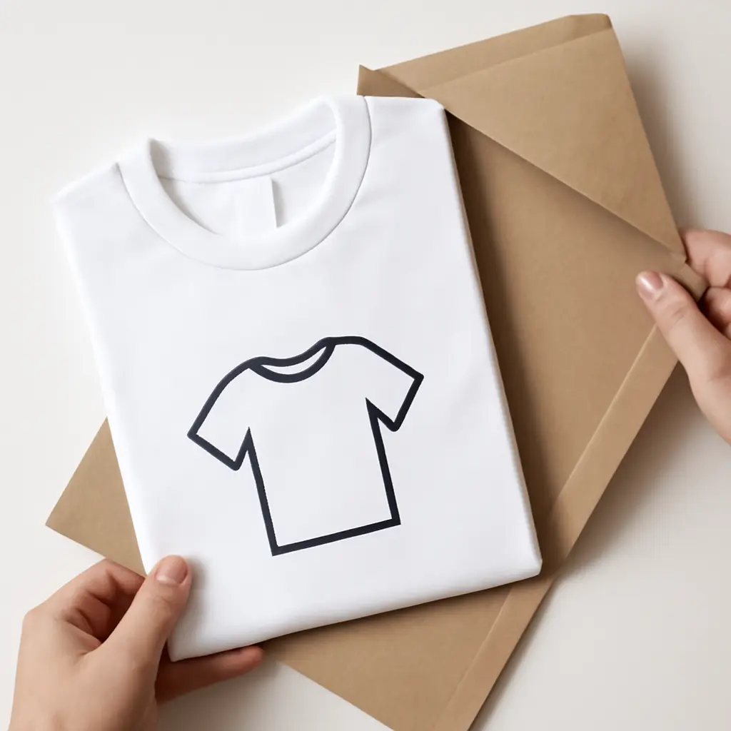 Rychlé balení potisknutého trička připraveného k odeslání