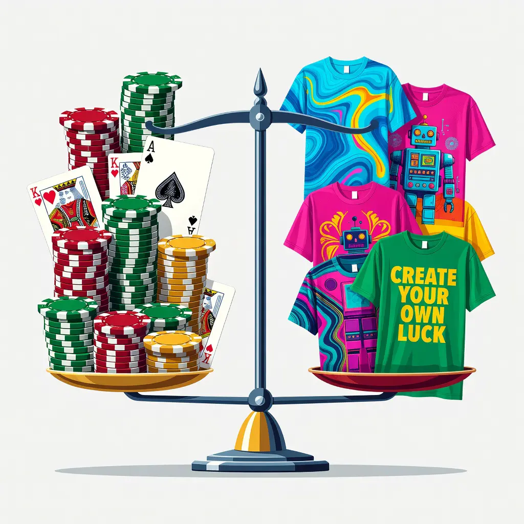 Casino bonus bez vkladu vs potisk triček: Co vám přinese víc?