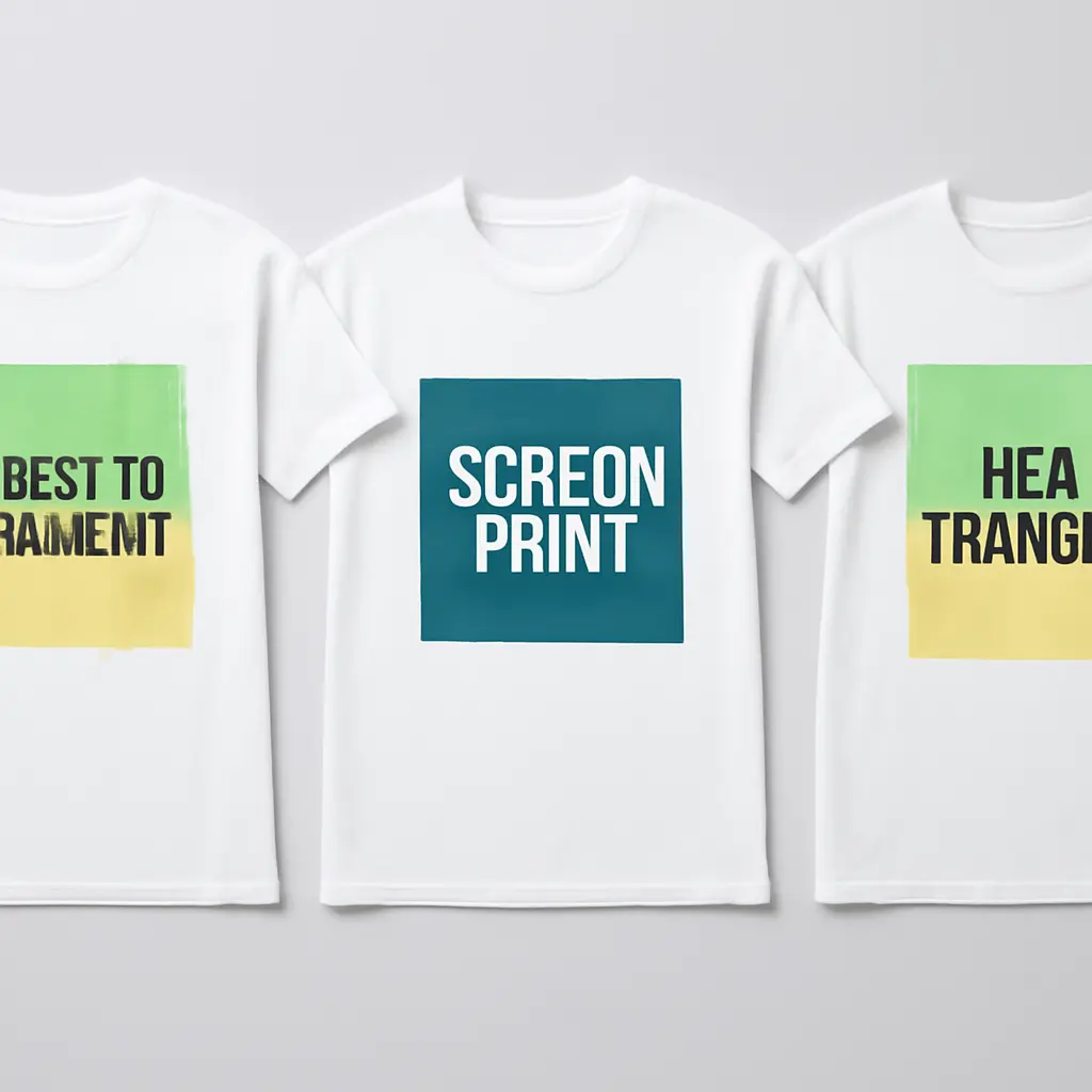 Ilustrace různých tiskových technik na tričkách